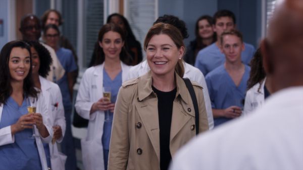 Ellen Pompeo als Dr. Meredith Grey in Grau