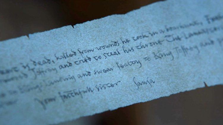 Was war der Brief, den Arya in Staffel 7 Episode 5 von Game of Thrones gefunden hat?