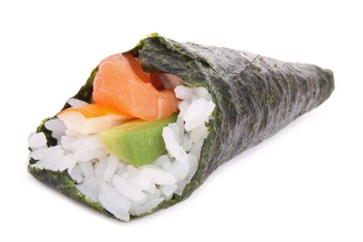 Temaki Sushi Roll Essen japanisches Zuhause