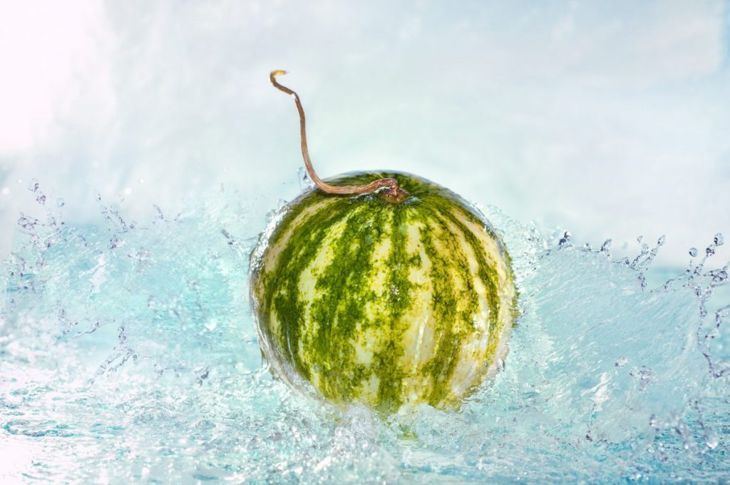 Wassermelone waschen