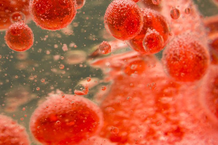 Gesunder menschlicher roter Blutkörperchen abstrakter Konzepthintergrund