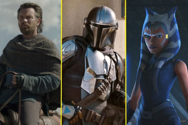 Obi-Wan Kenobi von Ewan McGregor, The Mandalorian von Pedro Pascal und Star Wars: The Clone Wars von Ahsoka Tano